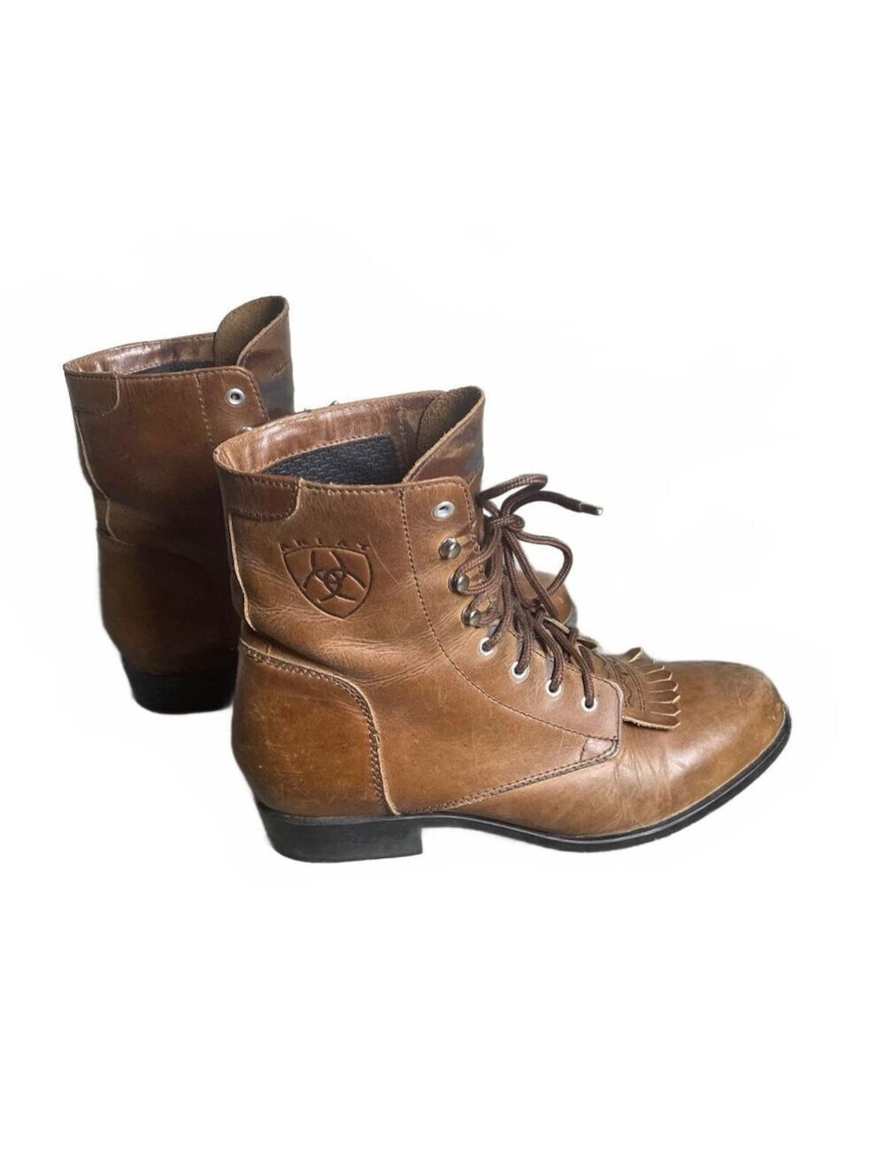 Ariat Advanced Torque Brown Leather Lace Up Ankle Boot Womens Size 7